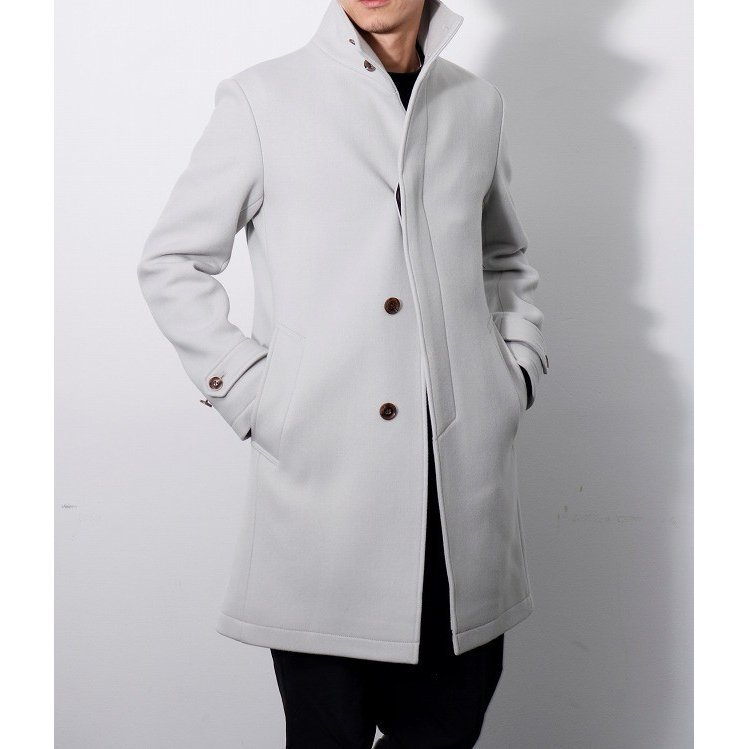 junhashimoto STAND COLLAR COAT スタンドカラーコート メルトン