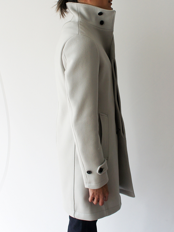 junhashimoto STAND COLLAR COAT スタンドカラーコート メルトン