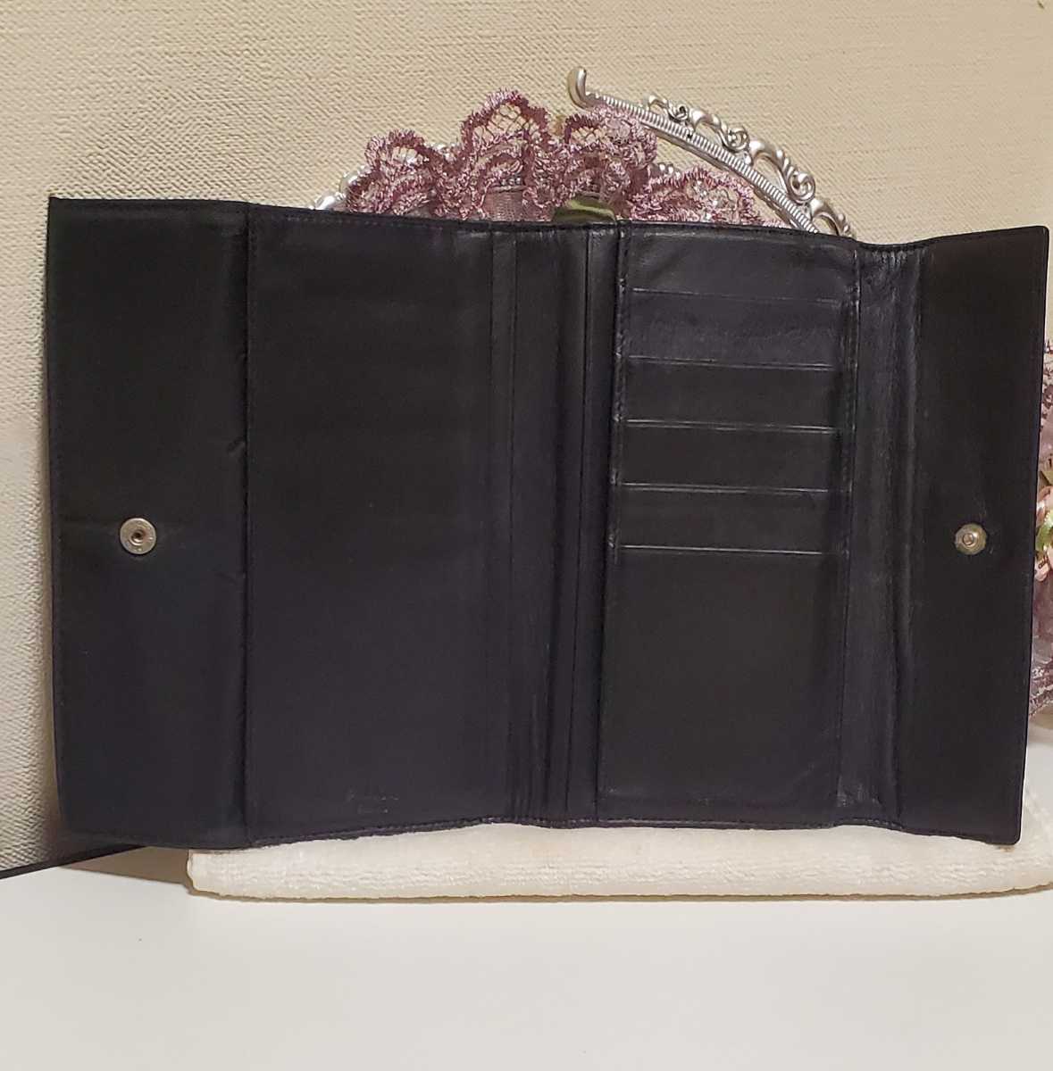 PRADA プラダ 高級レザー ナイロン ダブルホック 長財布 NERO 黒 ITALY 