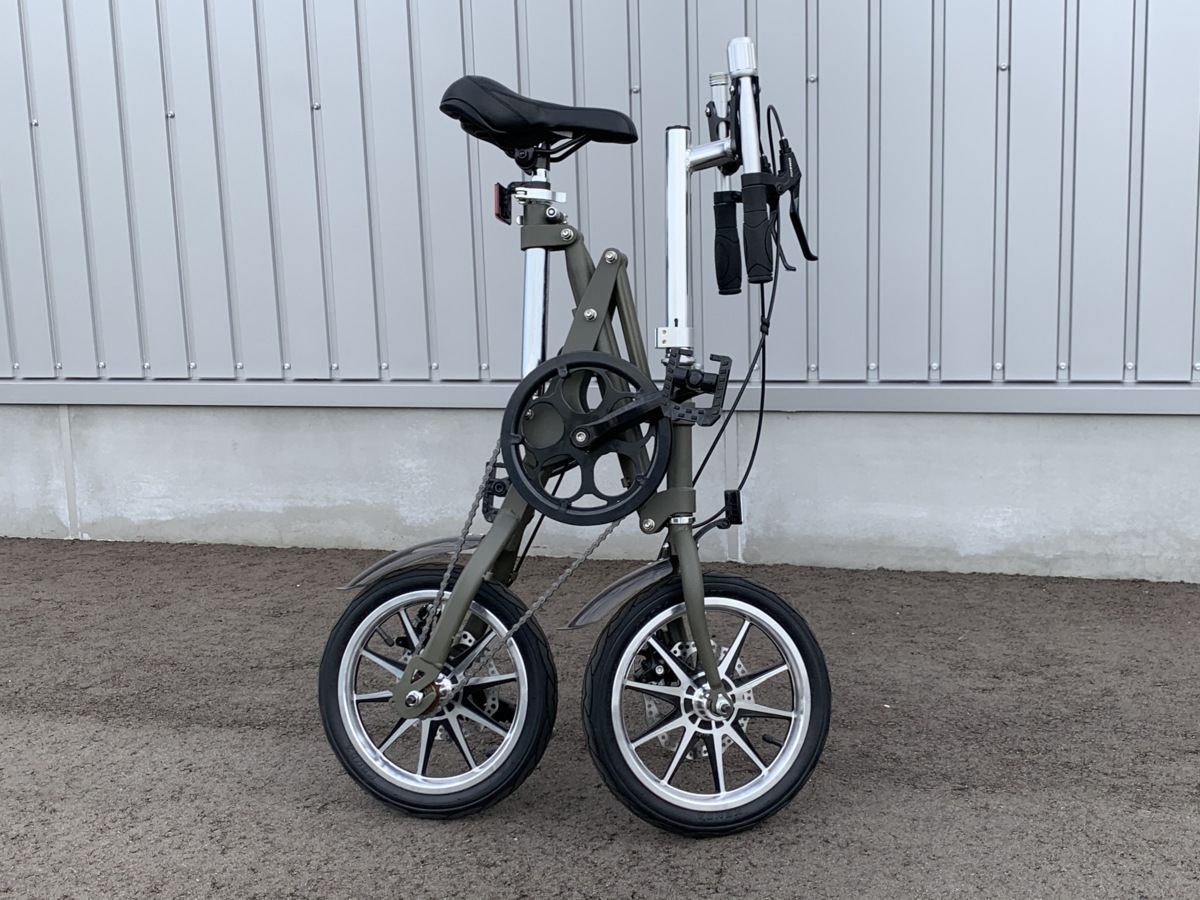 1円スタート 次世代 14インチ 折りたたみ自転車 Xフレーム シングル 