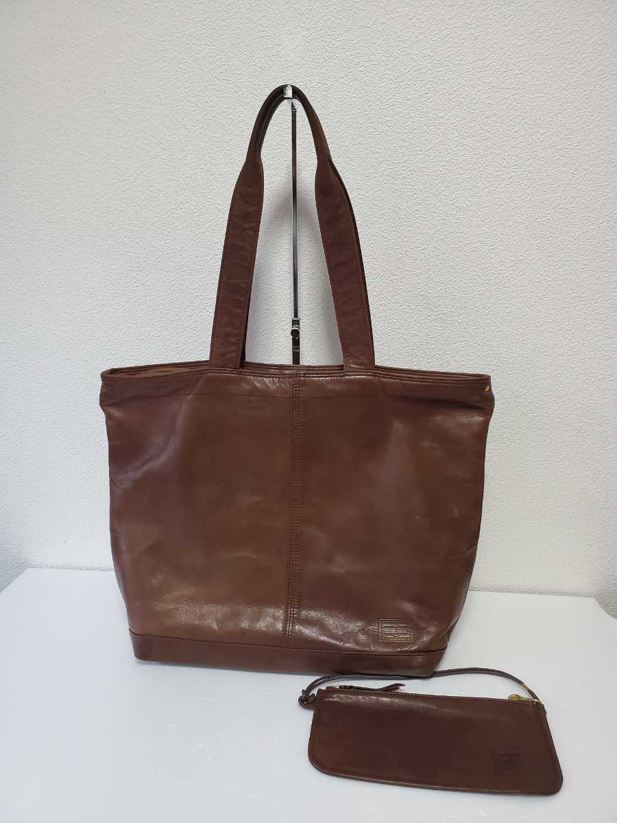 定価35，750 美品 ポーター 吉田カバン PORTER FRANK TOTE BAG フランク トートバッグ 本革 レザー A98 品番198-01341 吉田カバン PORTER ポーター ブラック &frasl;AN2 フリースタ