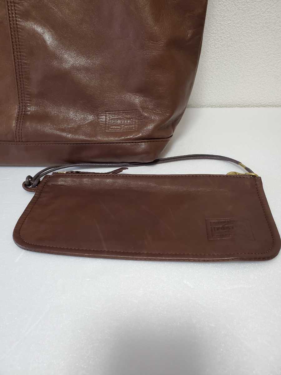 定価35，750 美品 ポーター 吉田カバン PORTER FRANK TOTE BAG フランク トートバッグ 本革 レザー A98 品番198-01341 吉田カバン PORTER ポーター ブラック &frasl;AN2 フリースタ