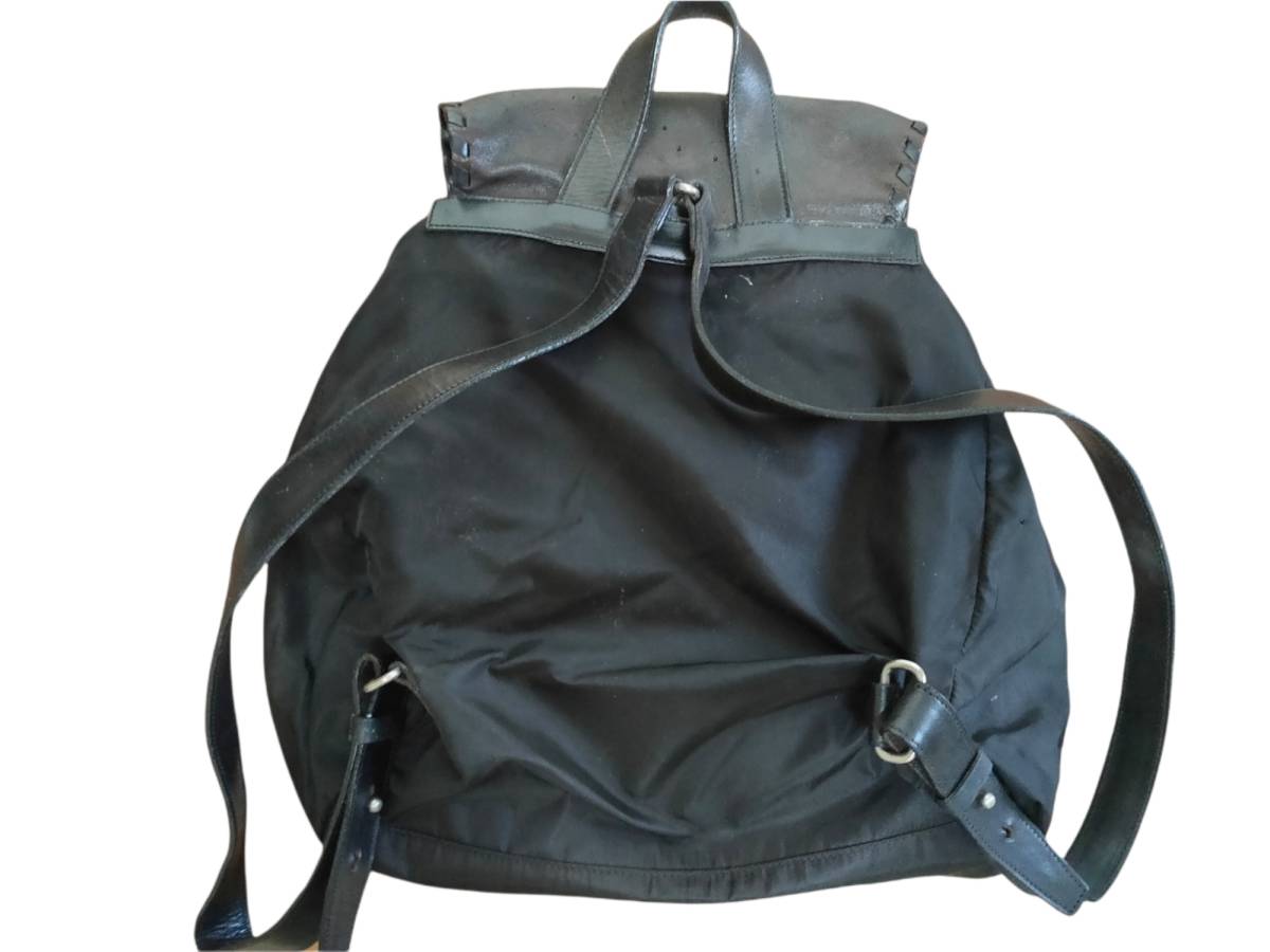 PRADA バックパック B4714 リュック ナイロン x レザー ブラック x 