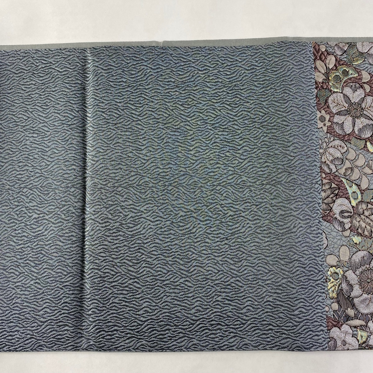 六通 袋帯 箔 美品 秀品 正絹 やまと 金糸 辻が花柄 金銀糸 中古