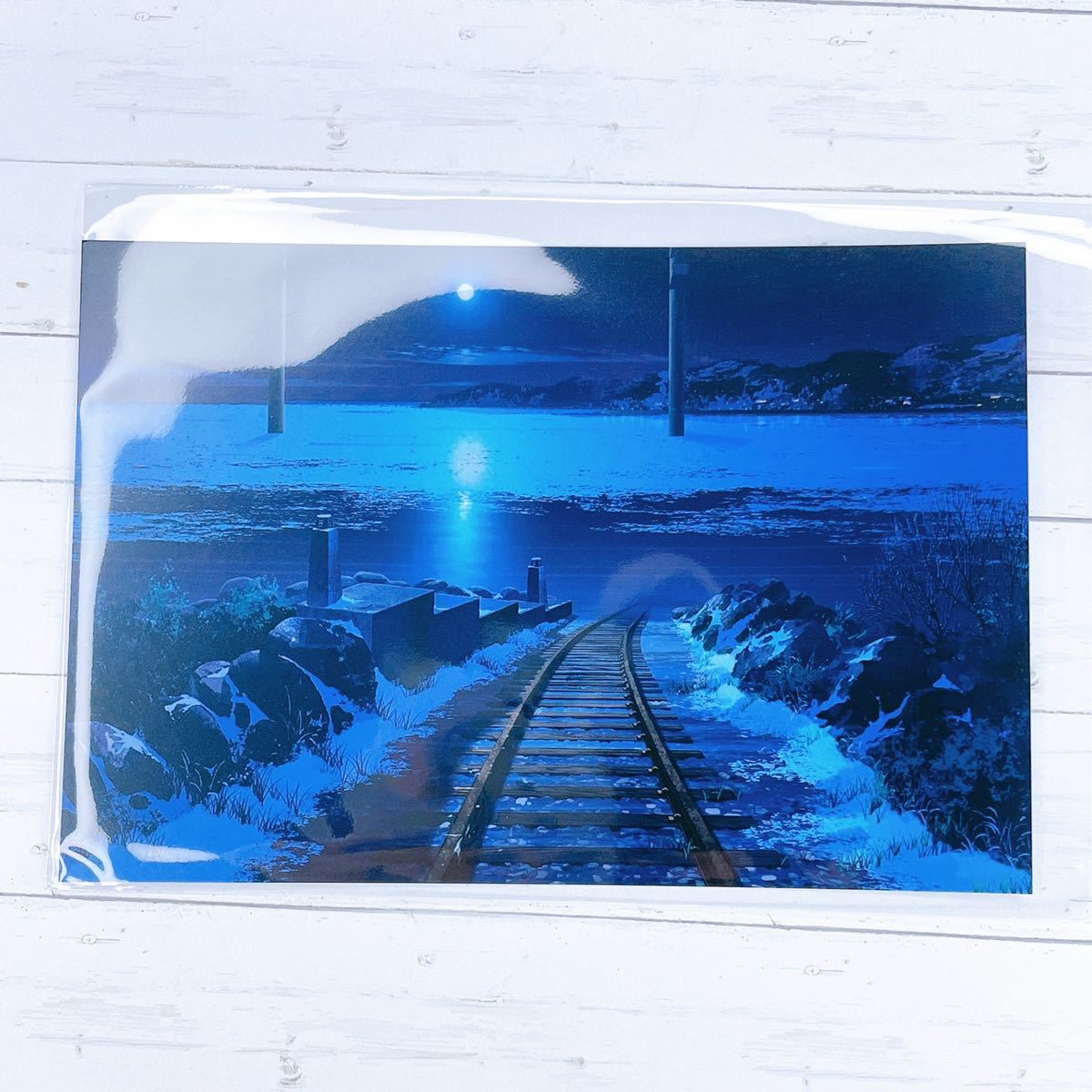 ☆ 海の色を巡りに展 美術ポストカード 凪のあすから D 白い砂の 