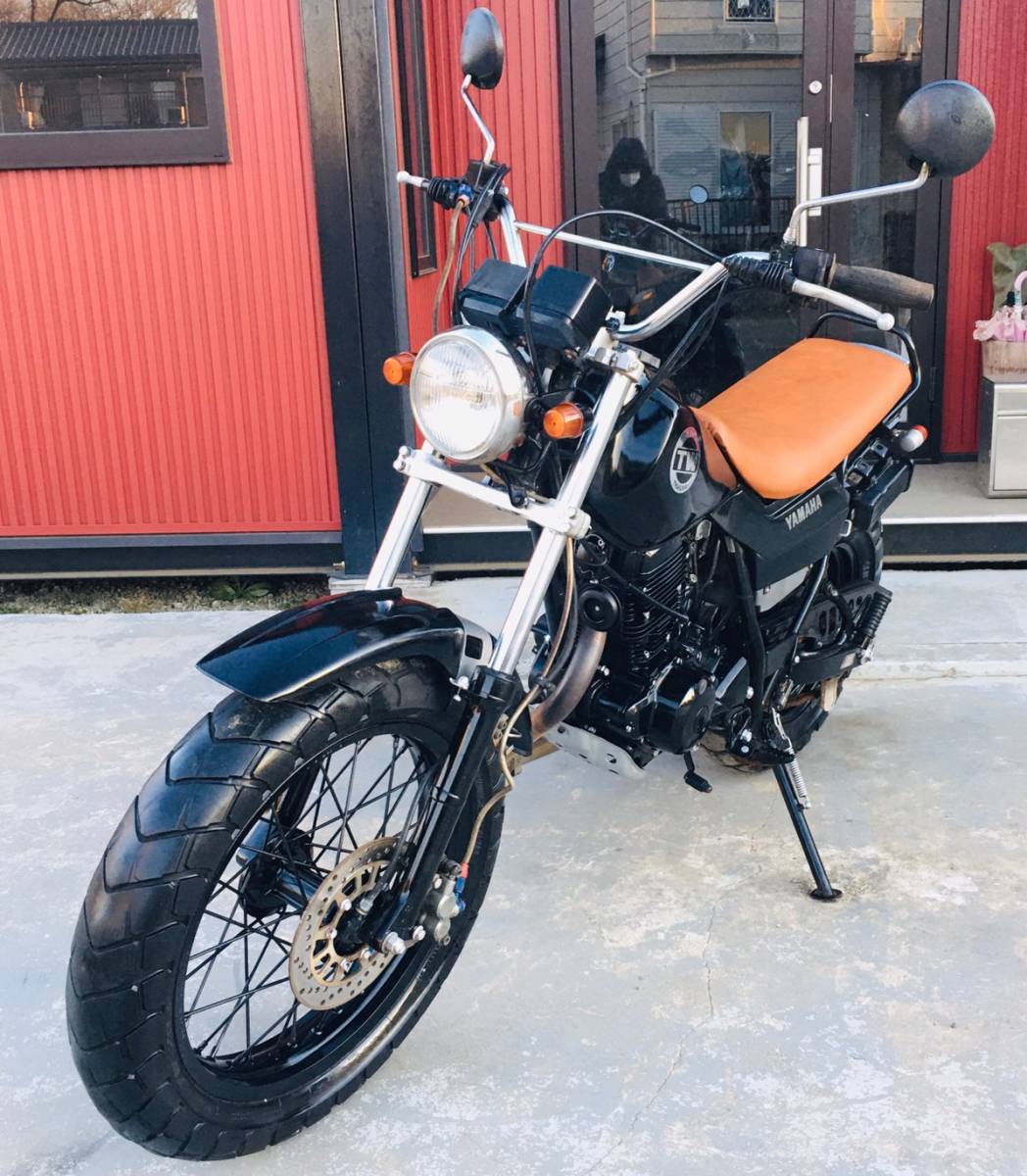 DG07J TW200 ヤマハ YAMAHA スカ カスタム 200㏄ エンジン実働 15205