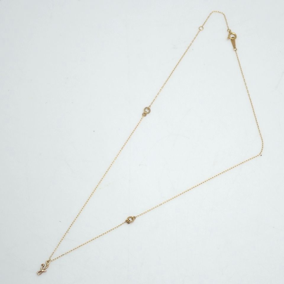 ○美品 KAORU/カオル SUILEN K18 イニシャルYネックレス 全長約39.5cm 