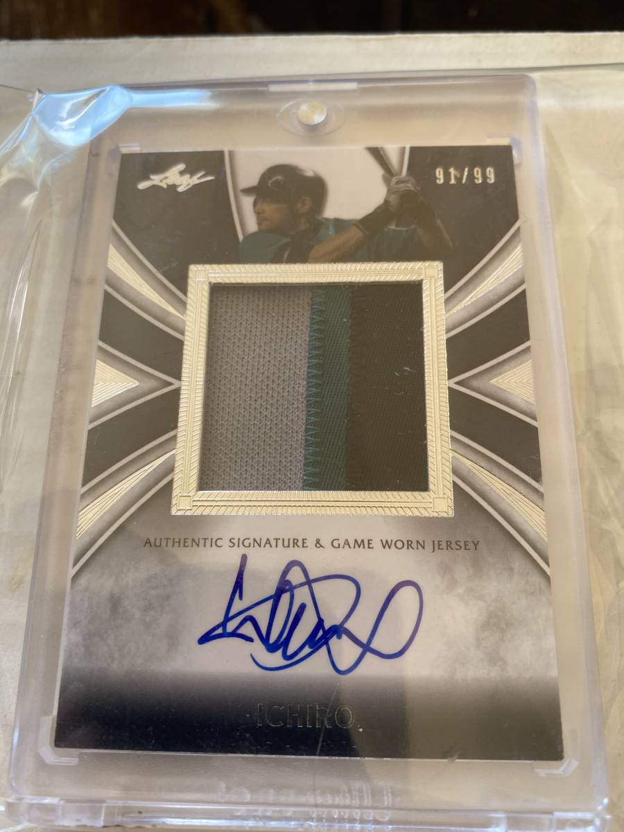 LEAF イチロー Leaf 直筆サイン 0 Topps Ichiro ICHIRO PATCH 1⁄1枚