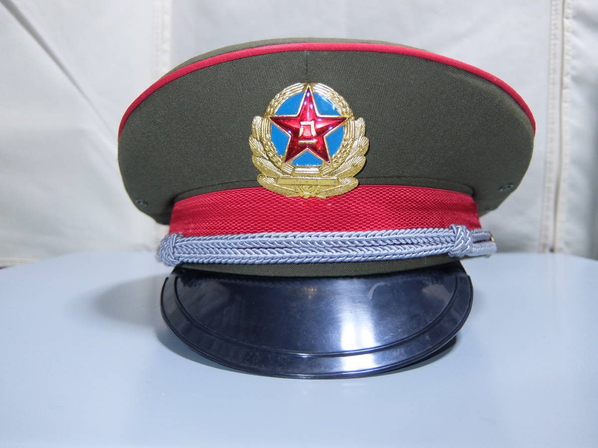 未使用】中国人民解放軍 陸軍 87式 幹部 将校 制帽 3号 57.5cm / 中国