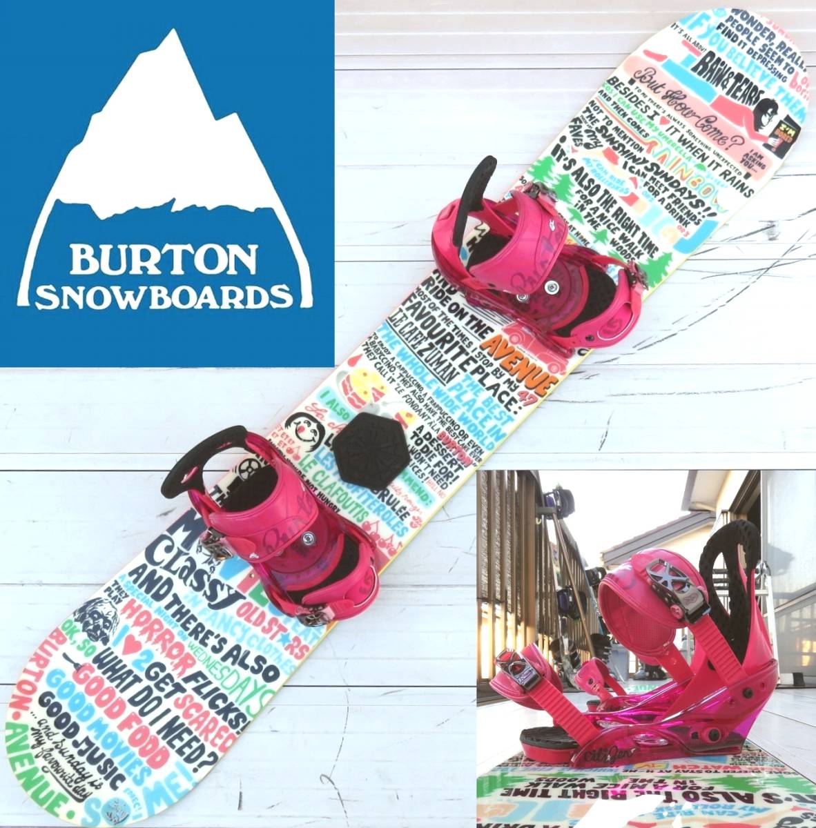 バートン Burton スノーボード ボード ビィンディング付き