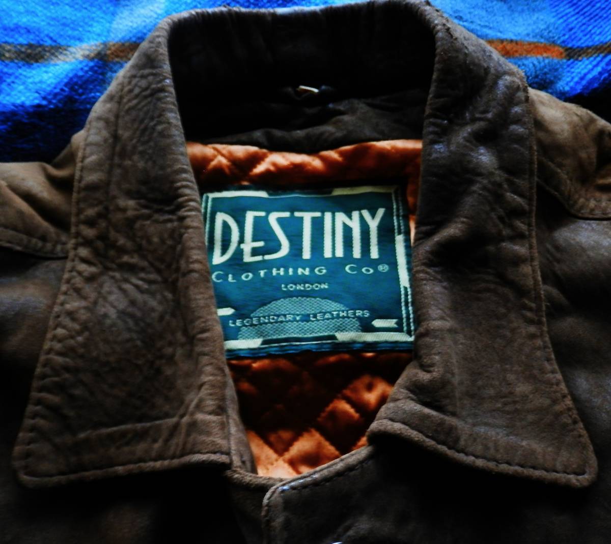 DESTINY CLOTHING Co LONDON バックスキン レザージャケット コート 茶 