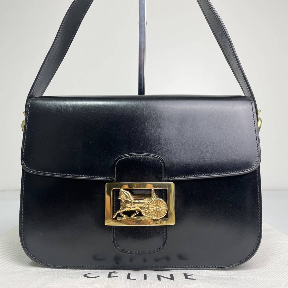 極上の逸品/美品】1円 CELINE セリーヌ 馬車 金具 ヴィンテージ 
