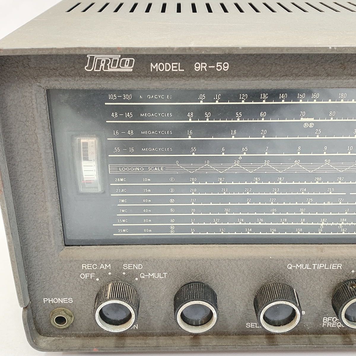 通電確認済み TRIO トリオ 9R-59 通信型受信機 真空管 無線機 当時物