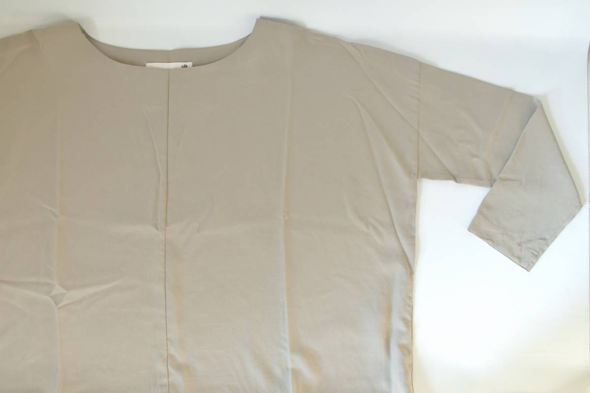 美品　evam eva エヴァムエヴァ シルクポンチョ　ワイド プルオーバー 美品 evam eva エヴァムエヴァ シルクポンチョ ワイド プルオーバー