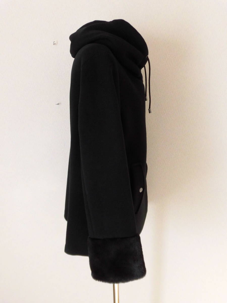 新品☆スコットクラブ☆soeur7☆フード付きコート☆￥28500☆ブラック 