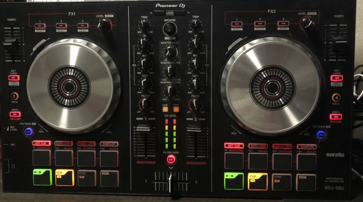 Pioneer DJ DDJ-SB2 2015年製 通電認識確認のみ 箱ケーブル付属DJ
