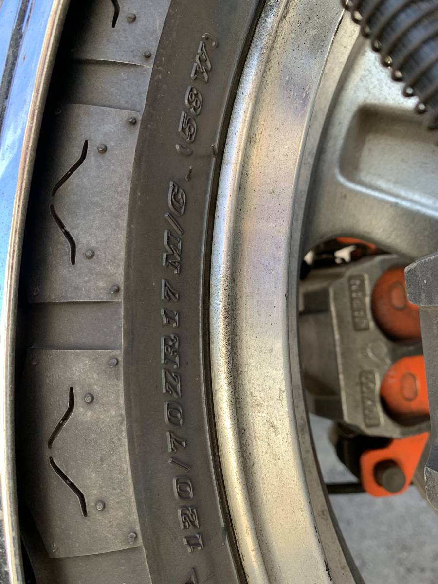 ゼファー750 ホイール ゼファー750タイヤ付き純正ホイール前後