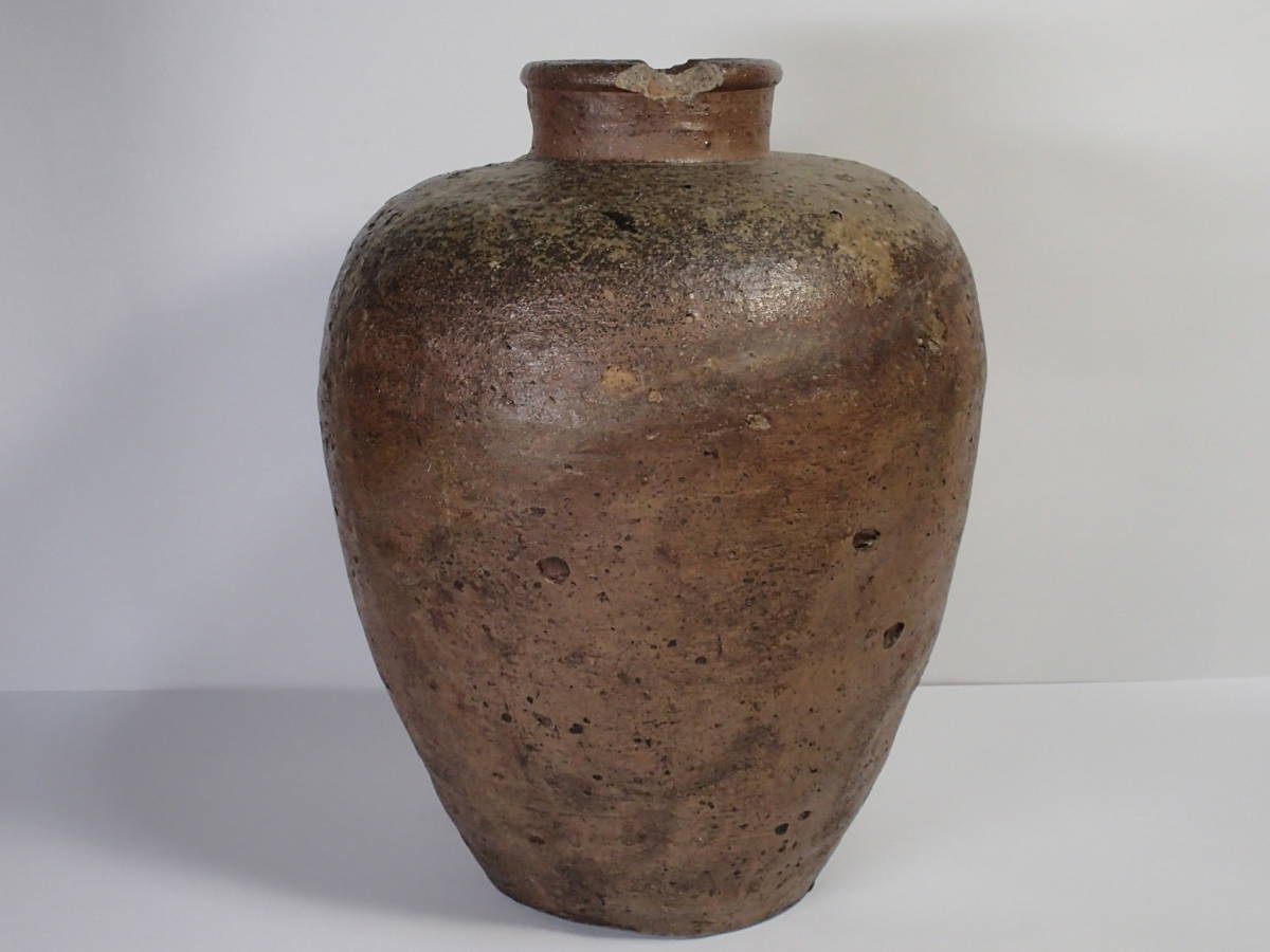 室町時代 古備前 壷 自然釉 花器 時代物 種壺 入蘆花（ロカニイル） CE