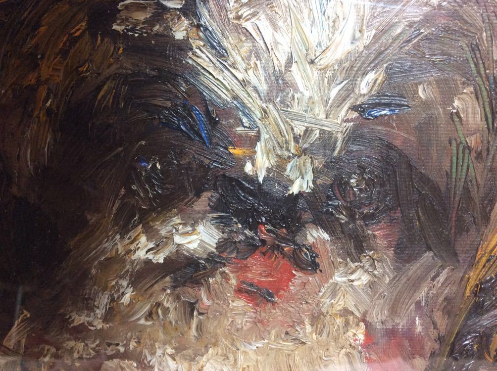QM4442 絵画 油彩画 油絵 犬 シーズー(動物画)｜売買された
