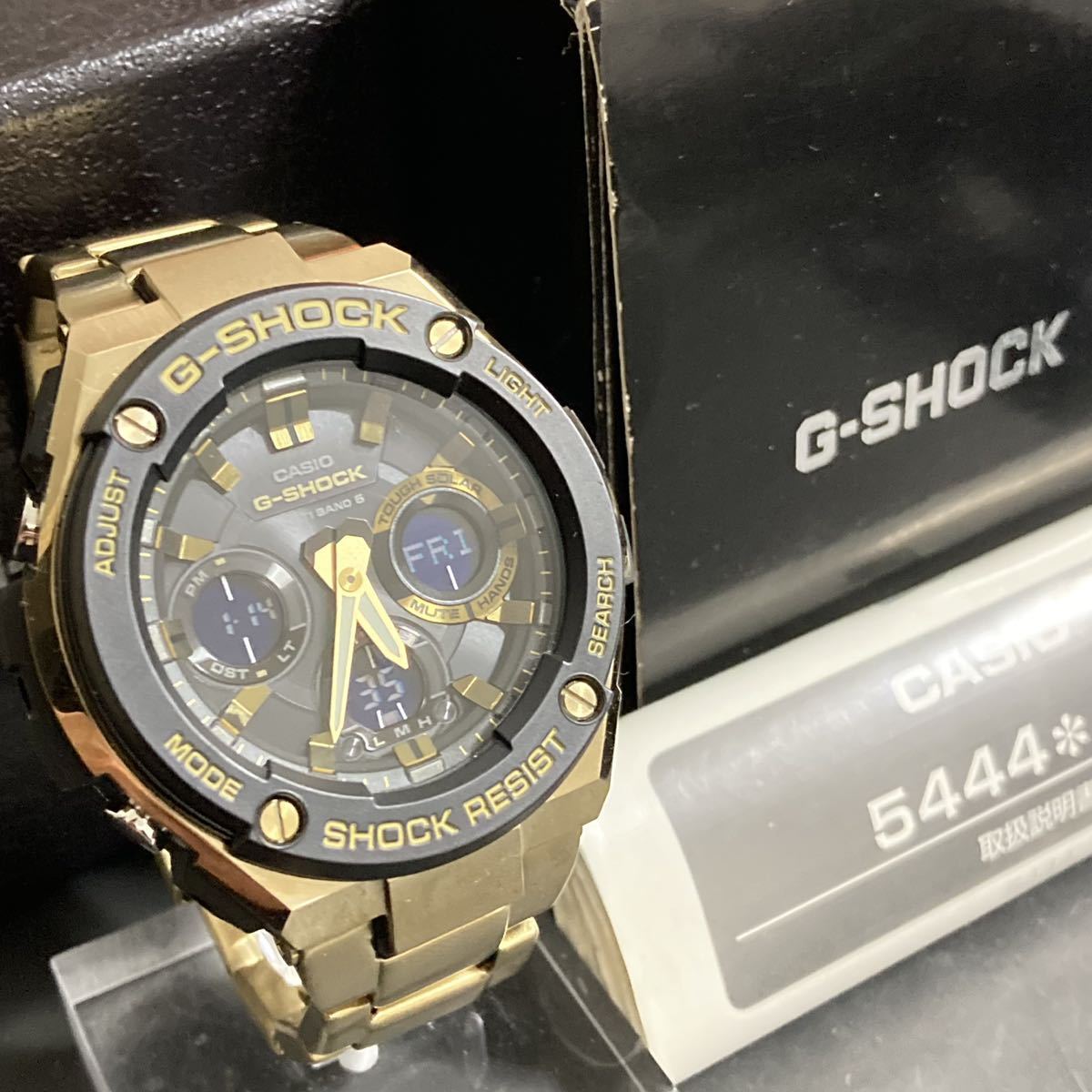 極美品 箱説付G-SHOCK GST-W100G-1AJF G-STEEL Gスチール タフソーラー 