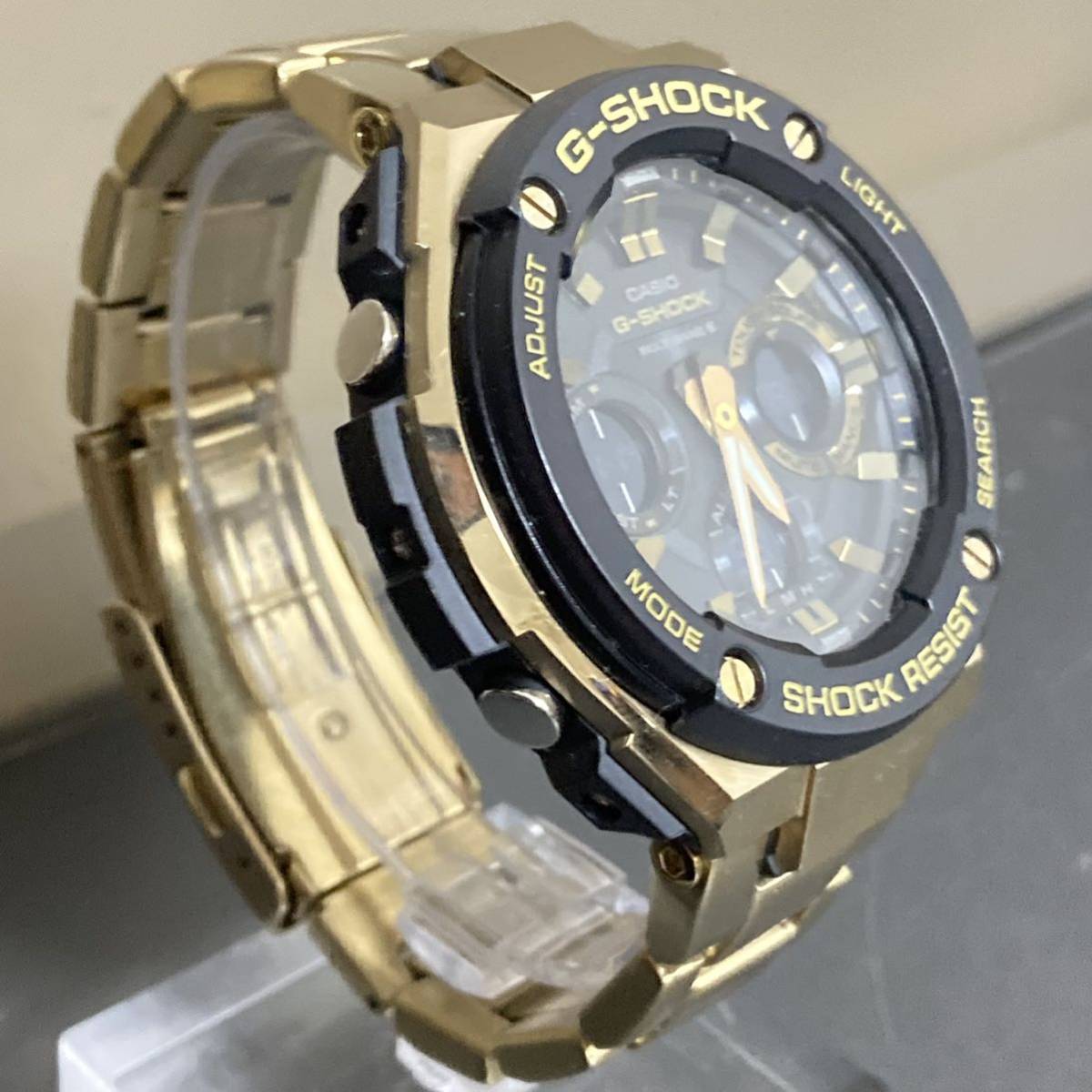 極美品 箱説付G-SHOCK GST-W100G-1AJF G-STEEL Gスチール タフソーラー 