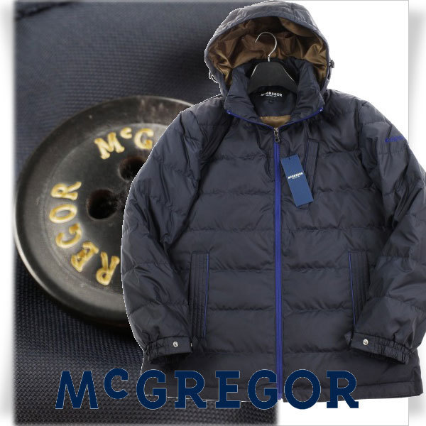 新品1円~★定価3.6万 McGREGOR マックレガー メンズ フード ダウンジャケット コート L ネイビー 防寒 軽量 フード取り外し可能 ◆4990◆ McGREGOR マックレガー | マクレガー オール イオンスタイル