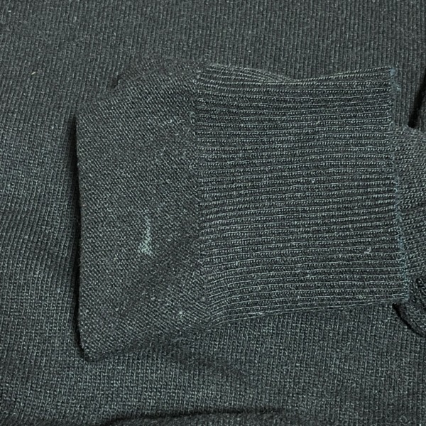 イヴサンローラン YvesSaintLaurent 長袖セーター サイズM - 黒×シルバー×マルチ メンズ クルーネック/pour homme/刺繍 トップス イヴサンローラン LAURENT SAINT HAPPENING インクス オールド