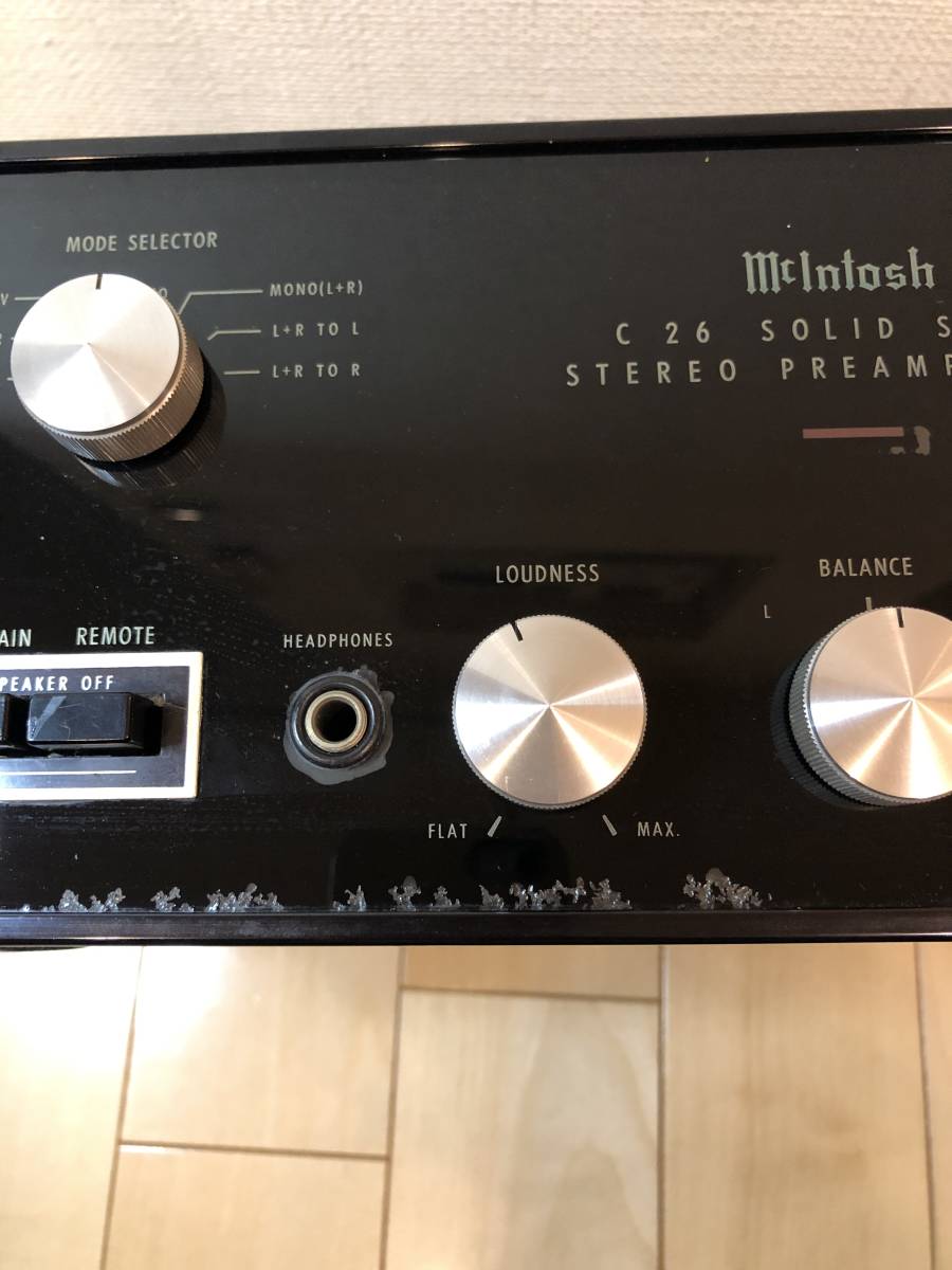 Mcintosh C26 マッキントッシュ プリアンプ ジャンク品 McIntosh