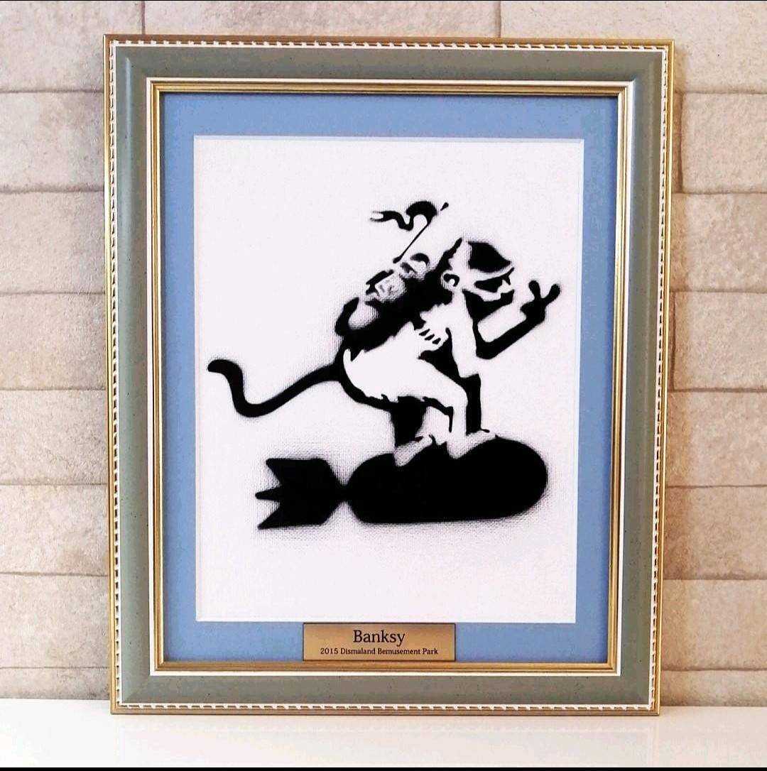 ディズマランド バンクシー banksy Yahoo フ バンクシー展 Banksy 額装