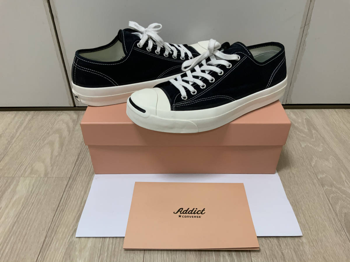 国内正規品 美品 21SS converse addict コンバースアディクト ジャックパーセルJACK PURCELL ブラック 28cm