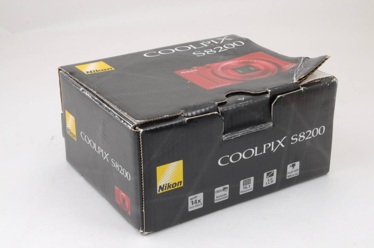 [モイネ03]動作品 ニコン COOLPIX S8200 コンデジ 赤 NIKON デジカメ S8200 COOLPIX Nikon S8200WH ニコン、「COOLPIX ホワイト