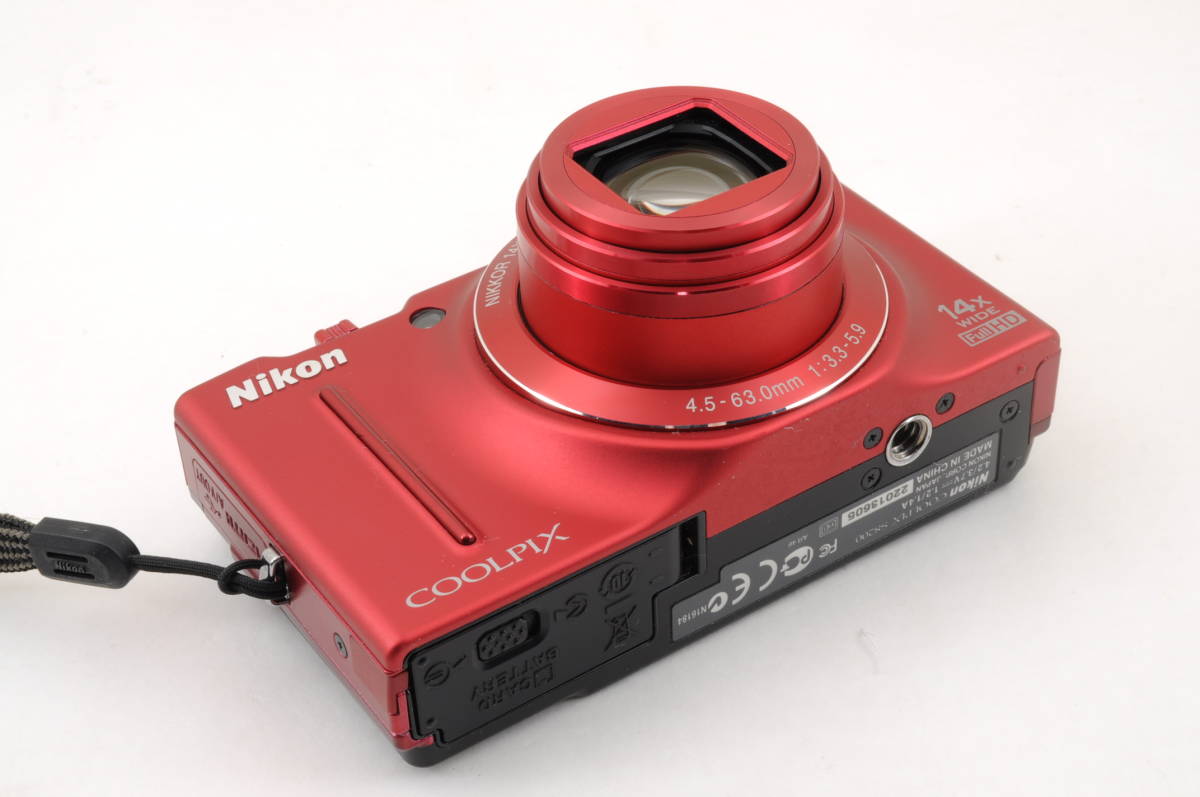 [モイネ03]動作品 ニコン COOLPIX S8200 コンデジ 赤 NIKON デジカメ S8200 COOLPIX Nikon S8200WH ニコン、「COOLPIX ホワイト