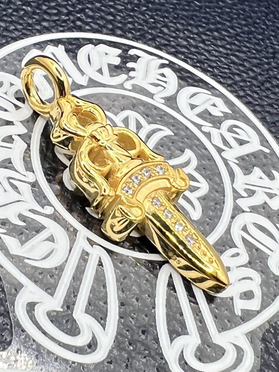 Chrome Hearts ダブルダガー ペンダント パヴェダイヤ CHROME HEARTS