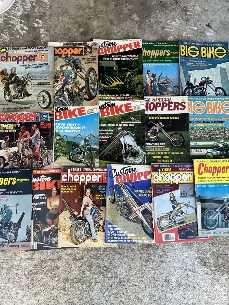ヴィンテージバイクchopper magazineチョッパーマガジンハーレーパン
