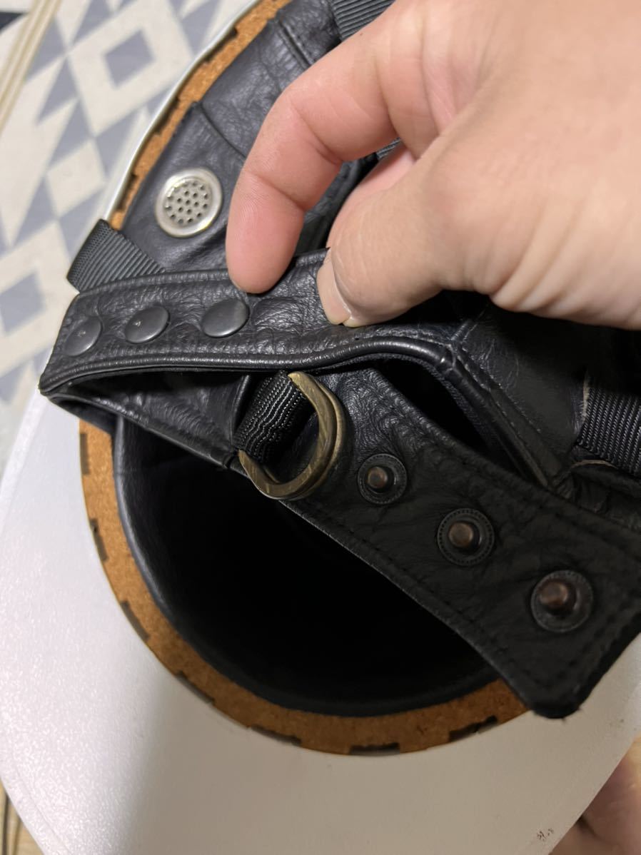 希少 立花 コルク半 本革 三つボタン 