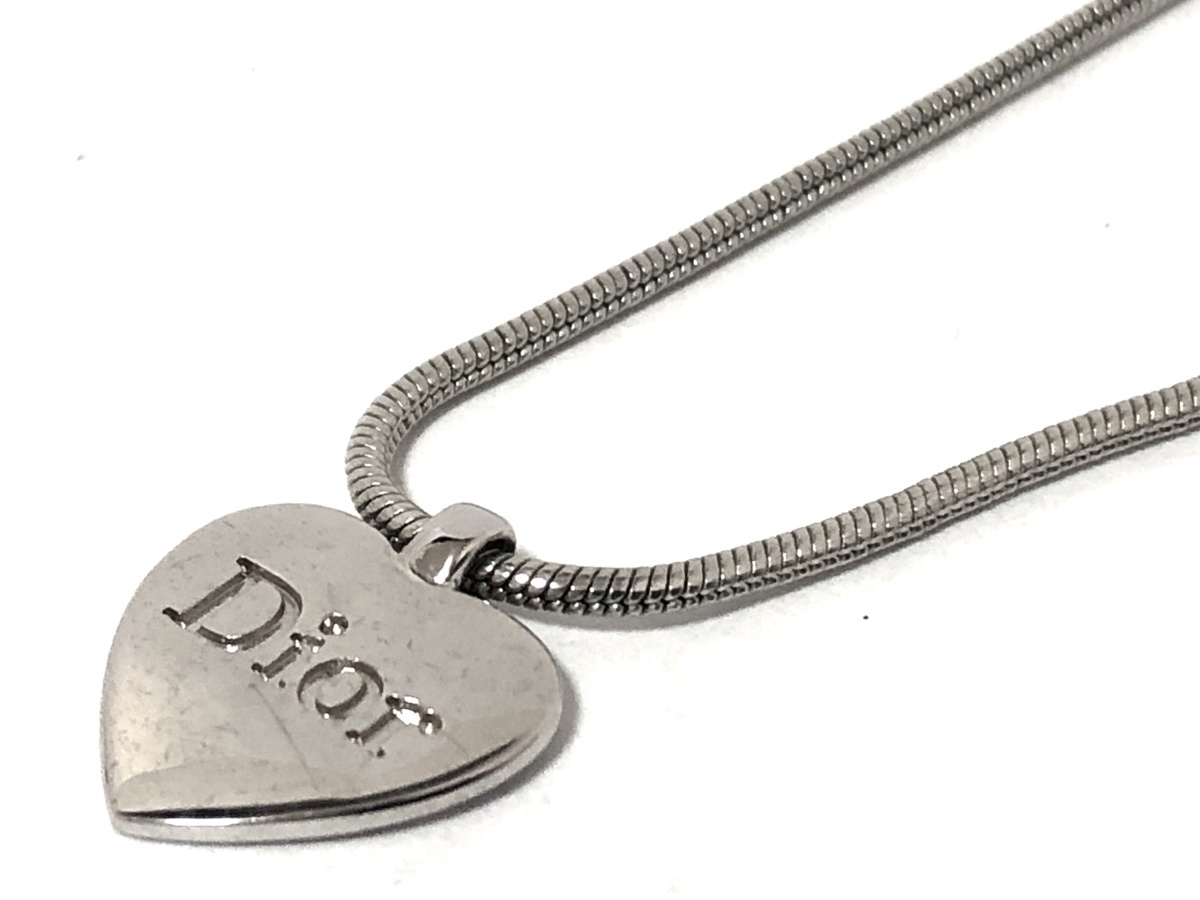 ハート ネックレス Dior Christian クリスチャンディオール シルバー 