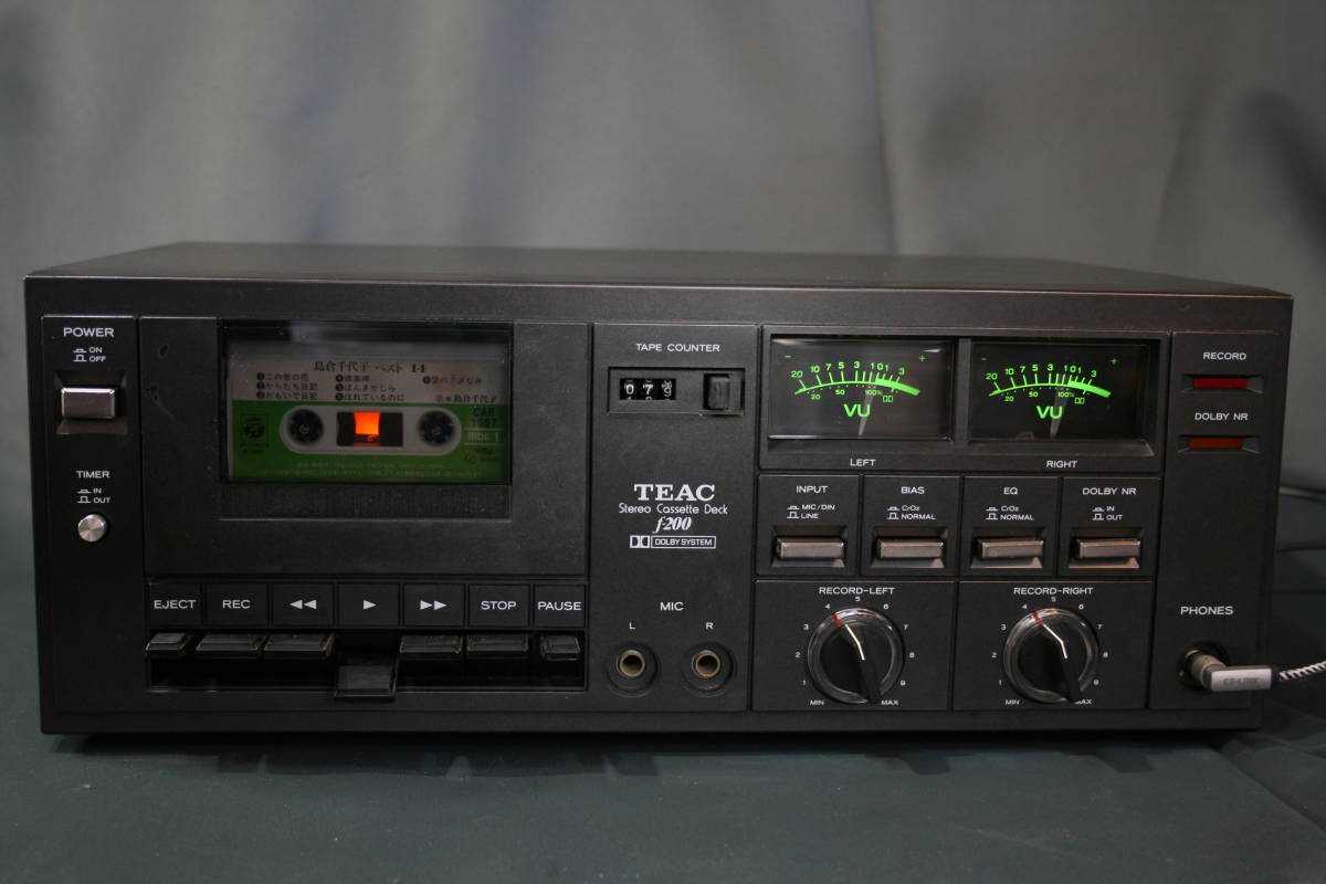 TEAC ステレオカセットデッキF-200修理品動作OKです。 TEAC カセット