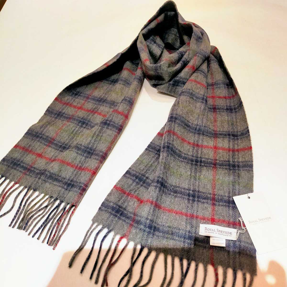 スコットランド製カシミヤマフラー　ロイヤルスペイサイド　JOHNSTONS ジョンストンズ⁄セカンドライン⁄Royal Speyside⁄ロイヤルスペイサイド