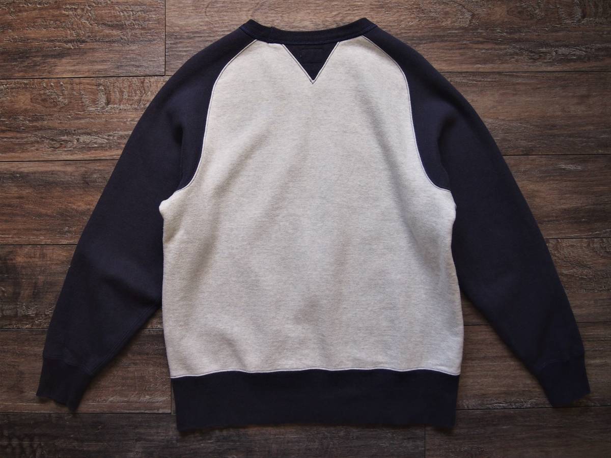 ザリアルマッコイズ/McCOY'S 40ｓツートーンスウェットシャツ XL フリーダムスリーブ NAVY