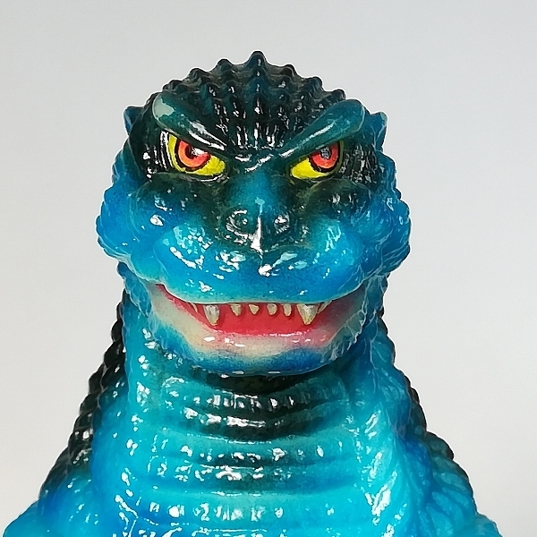 タ*ー様 マーミット製　デストロイア版　ゴジラ　デスゴジ mF937b [人気] マーミット ゴジラ デスゴジ 乳白色成形 ブルー