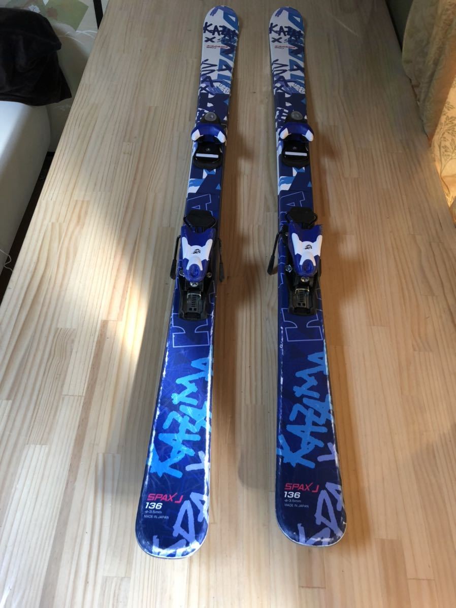 KAZAMA カザマ SPAXJ スキー板 136cm ジュニア キッズ ビンディング