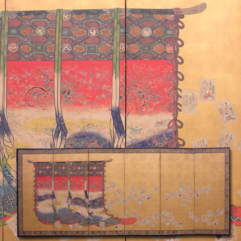 「江戸時代後期筆 鍾馗図」彩色 1枚|道教 中国画 和本 古典籍 慶應◇本物保証 江戸時代中期 肉筆古画 紙本金地著色 几帳図