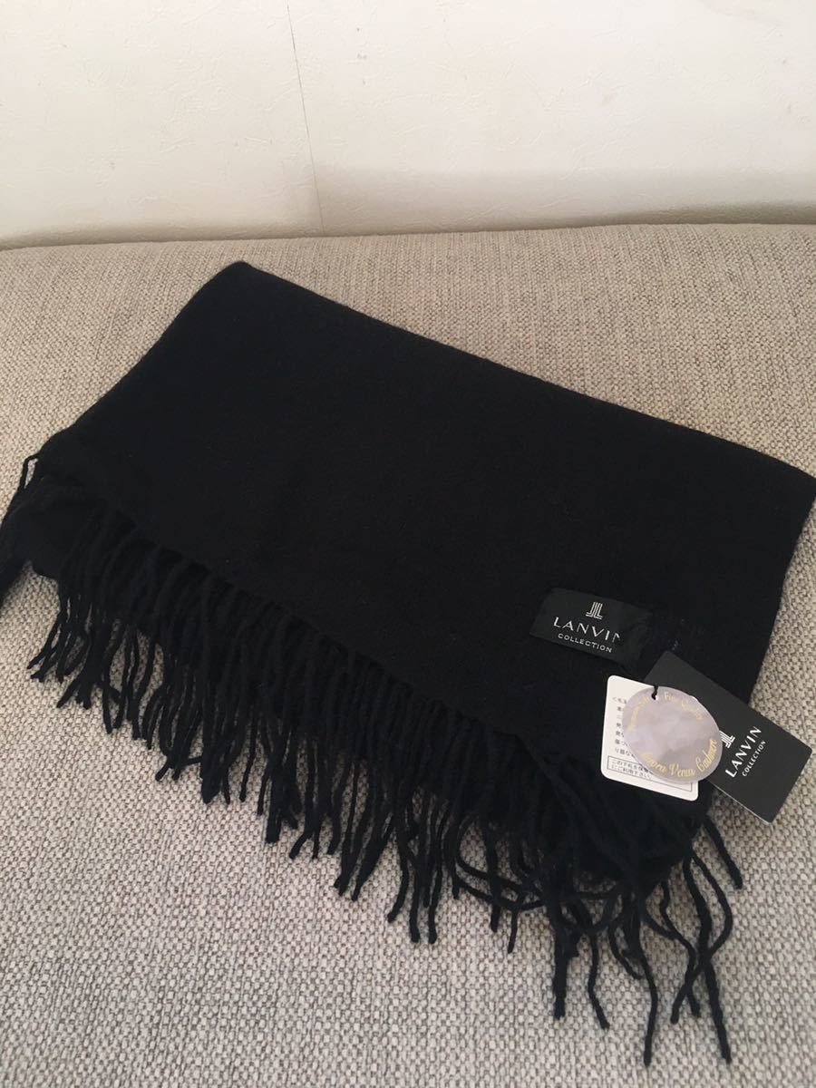 豊富な，安い LANVIN カシミヤ マフラー ストール ブラック 上品(カシミア、パシュミナ)｜売買されたオークション情報、yahooの商品情報をアーカイブ公開 - オークファン カシミア、パシュミナ