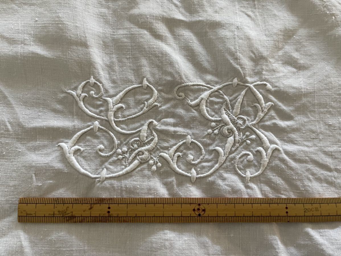 フランス アンティーク リネンシーツ 花文字イニシャル Gb 完成品 売買されたオークション情報 Yahooの商品情報をアーカイブ公開 オークファン Aucfan Com