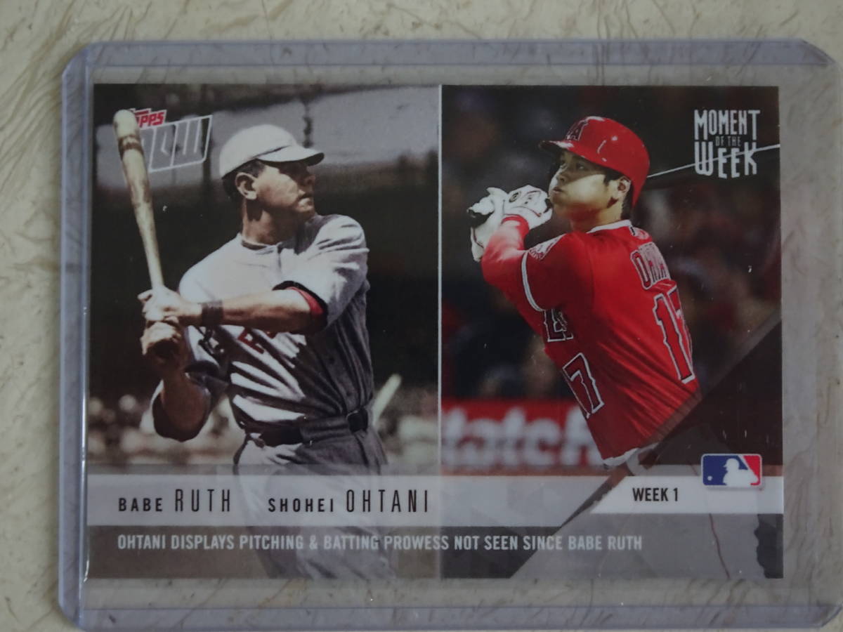 送料無料】Topps NOW 2018 MOMENT OF THE WEEK 大谷翔平 ベーブルース 