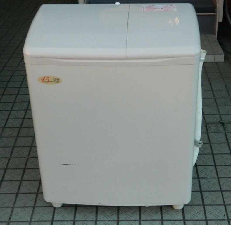 中古 ＊ 日立 2槽式電気洗濯機 ： PS-H45L形 （2017年製）