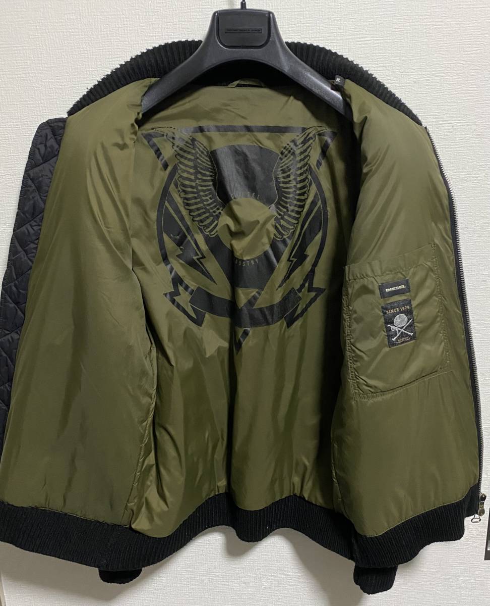定価42,900円DIESELディーゼルK-WEXLERニット切り替え中綿入りMA-1 