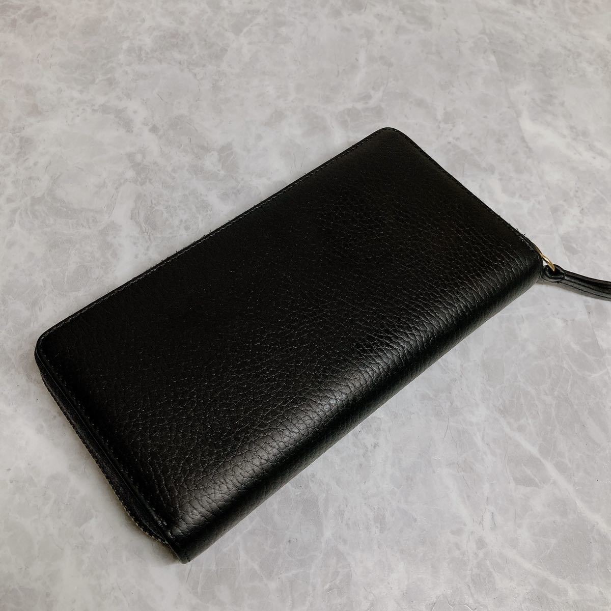 1円 超美品 GUCCI グッチ バタフライ 蝶 マーモント 長財布 ラウンド 