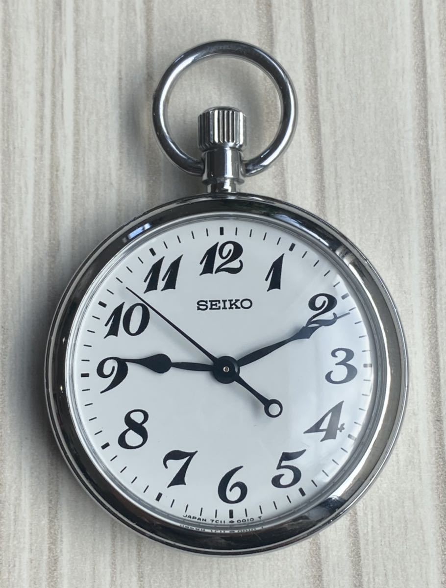 鉄道時計 セイコー SEIKO 懐中時計 クォーツ 7C11-0010