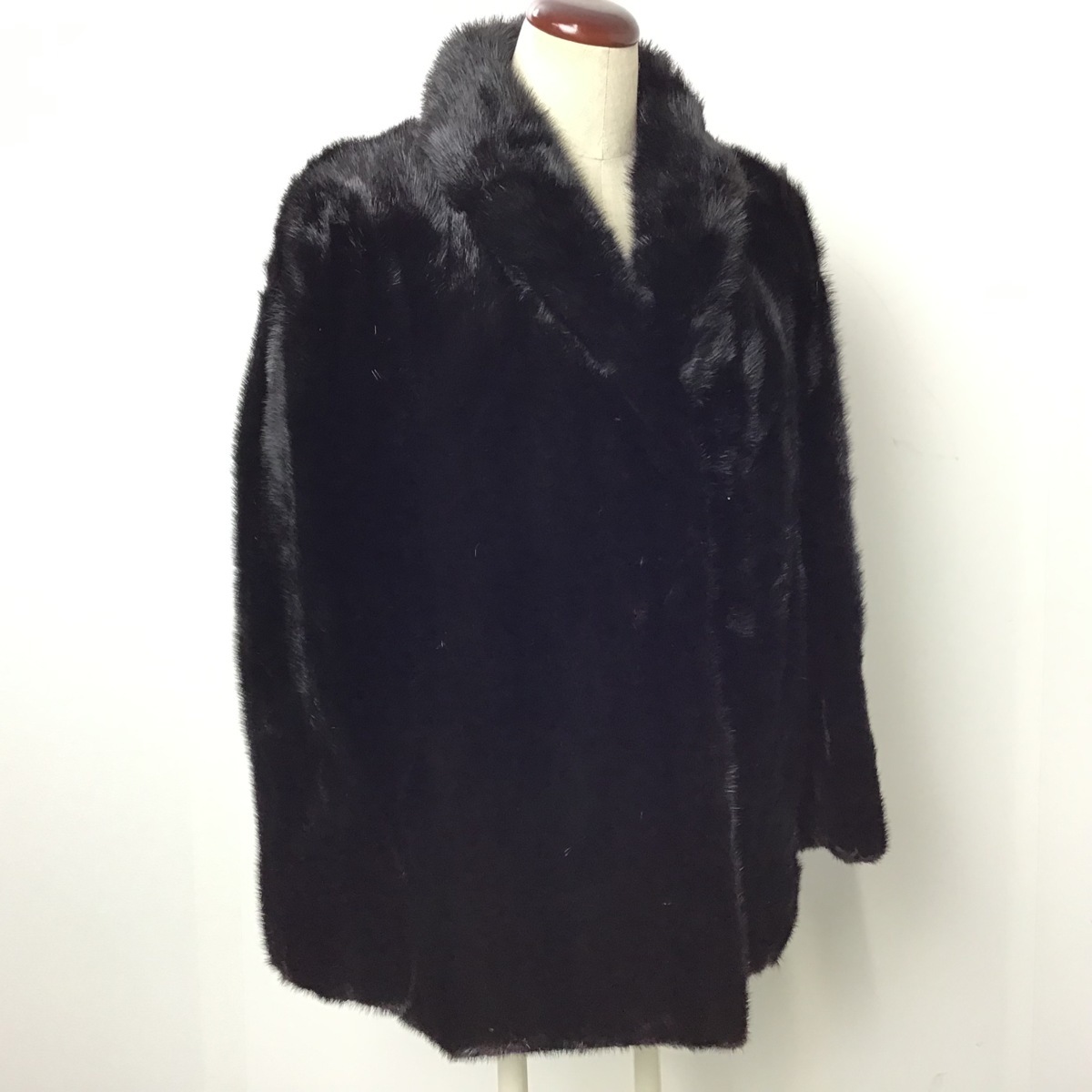 極美品▽JINDO SAGA MINK サガミンク 本毛皮コート ダークブラウン 毛質艶